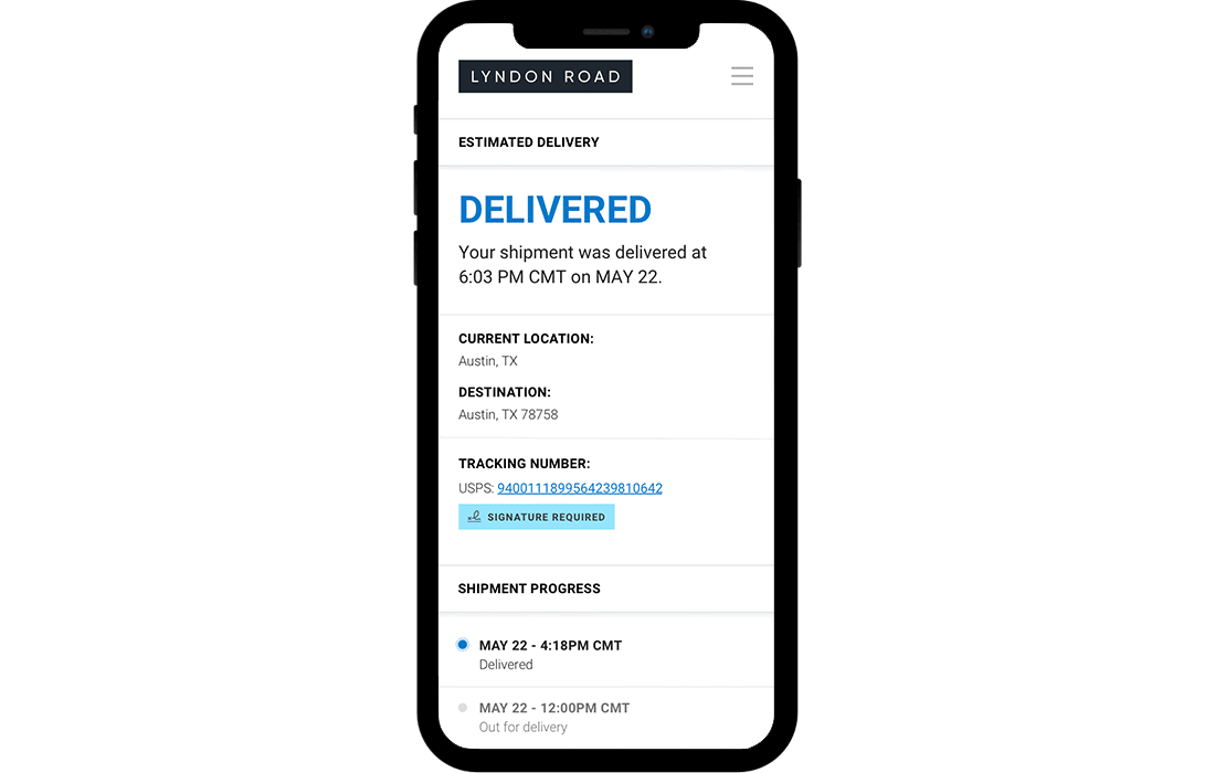 Branded Tracking for e-commerce shipping email templates from ShippingEasy