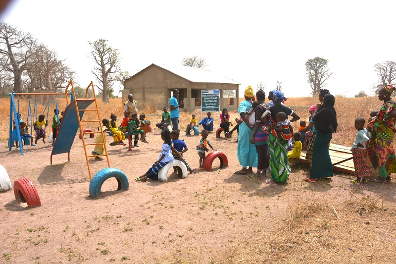 Children playing on a playground
